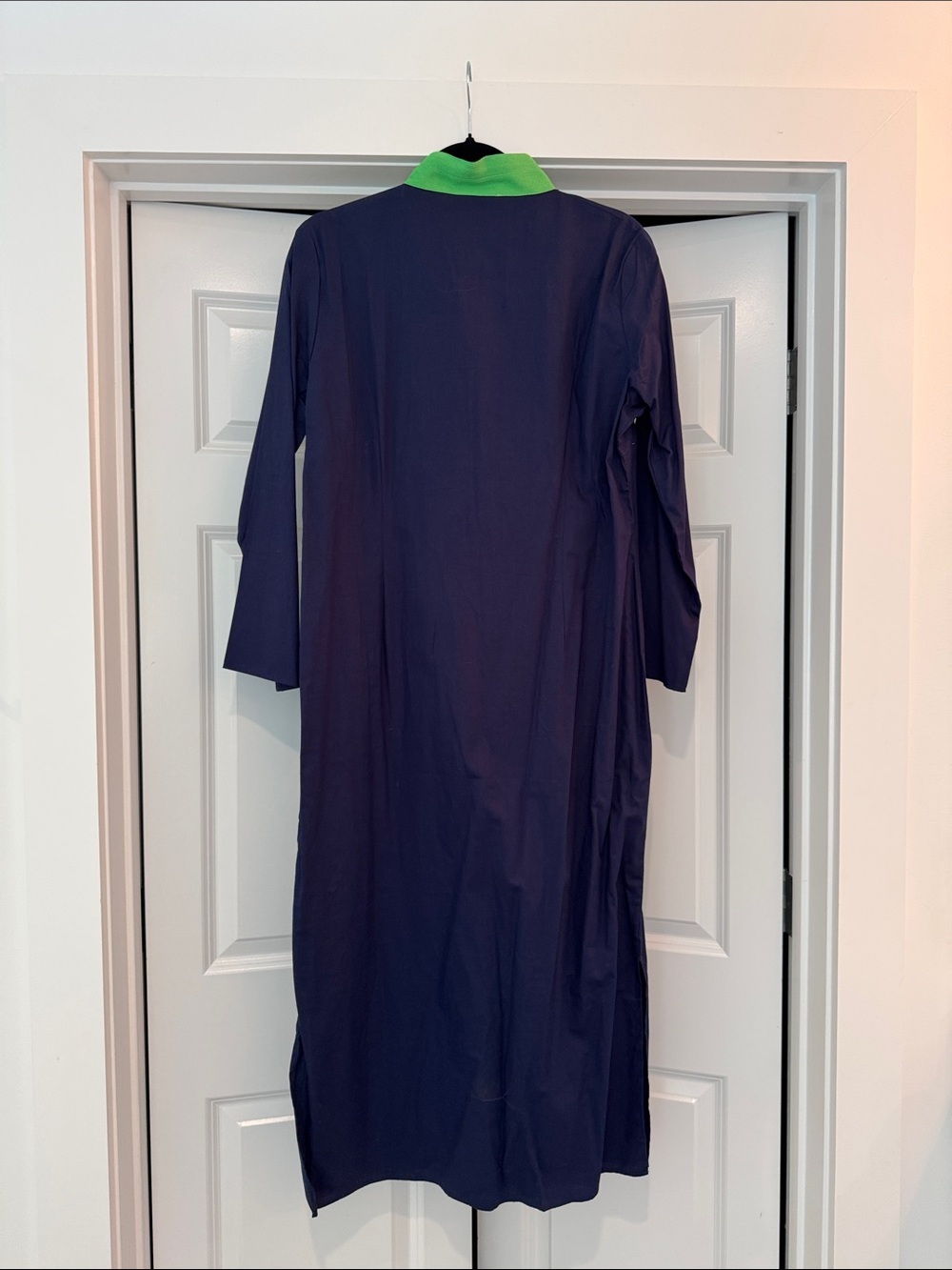 Sail to Sable Navy Tunic Dress with Lime Trim - Picture 3 of 4